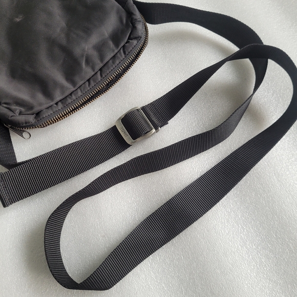 Y2K Esprit Nylon Crossbody Utility Bag Techwear Multi Zipper Pocket Black - Picture 7 of 14